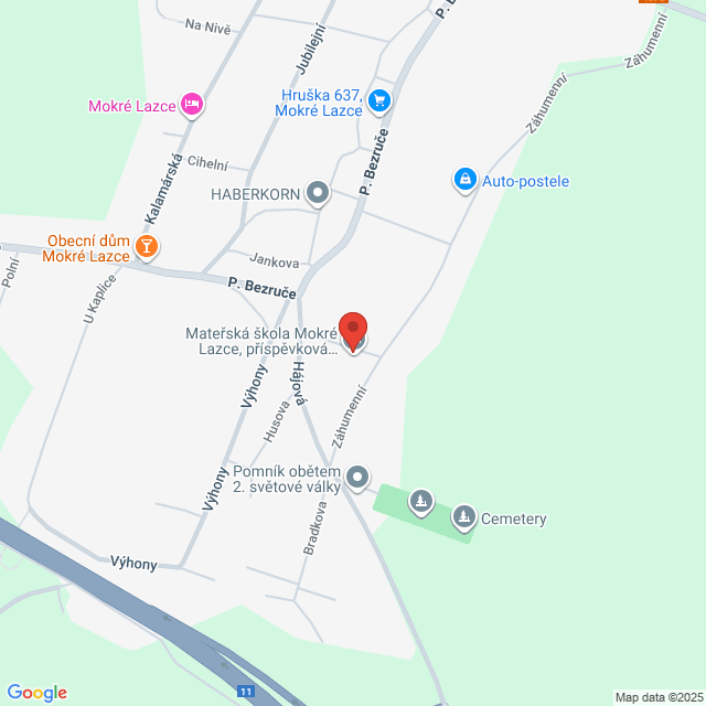 Obrázek mapy, kde se nachází škola