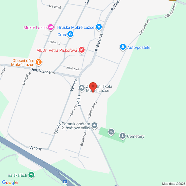 Obrázek mapy, kde se nachází škola